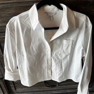 MIDDAY CROPPED SHIRT - Athleta - Size XS